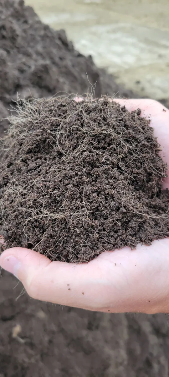 Turf in hand